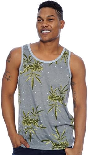 Men's True Rock Tank Top Regular Style All Over Print Muscle Top (L, Gray)