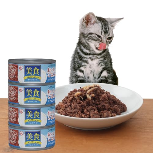 アイリスオーヤマ 美食メニューおいしいごはんツナ&しらす入り 猫用 170g×4個 CB-170F×4