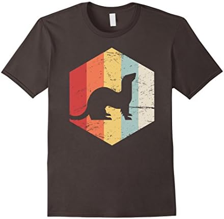 Mens Retro Ferret T-Shirt Large Asphalt
