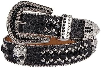 Western Faux Crocodile Print Cross Concho Rhinestone Studded  display picture 1