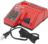 Milwaukee M12 & M18 Replacement Multi-Voltage Battery Charger - Charges Compact Batteries In 30 Minutes And Extended Capacity Batteries In 60 Minutes Power Tool