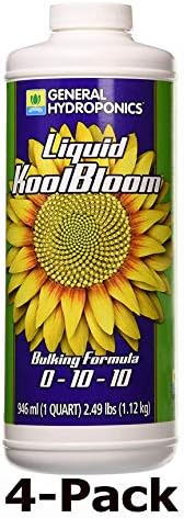 General Hydroponics Liquid Kool Bloom Fertilizers, 1-Quart (Original Version (4-Pack))