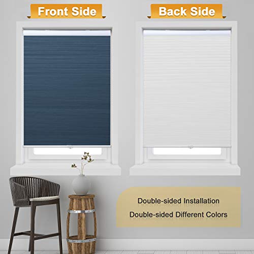 Cellular Window Shades (Blackout) Cordless Room Darkening Blinds and Shades for Windows, Bedroom
