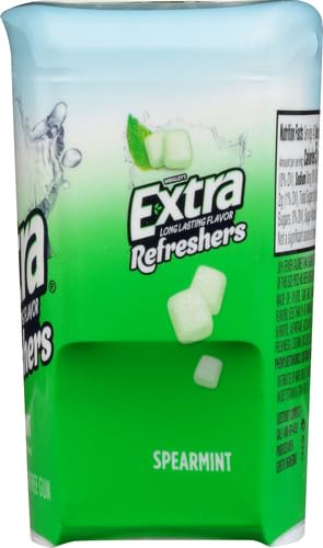 EXTRA EXTRA REFRESHERS CHEWING GUM, SPEARMINT, 40 COUNT