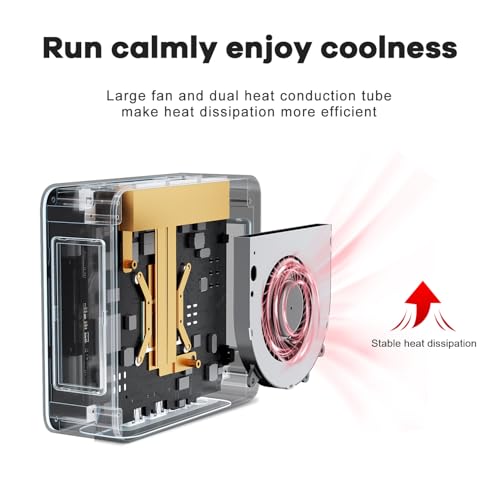 Beelink Mini PC, SER5 AMD Ryzen 5 5500U(7nm, 6C/12T) up to 4.0GHz, Mini Gaming Computer 16GB DDR4 RAM 500GB NVME SSD, Micro PC 4K@60Hz Dual Display, Mini Computer WiFi6/BT5.2/HTPC/W-11 Pro
