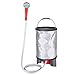 Baban Portable Outdoor Shower+Collapsible Bucket, Camping Shower Battery Shower Powered Handheld Outdoor Shower Rechargeable Camping Showerhead Turns Water from Bucket/Sink Into Steady, Gentle Stream