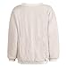 TOOPOOT Women Tops,Casual Long Sleeve O-Neck Solid Pullover Sweatshirt Fuzzy Fleece Tops Beigethumb 4