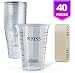 Disposable Epoxy Resin Mixing Cups Clear Plastic 10-Ounce 20-Pack for Measuring Paint Epoxy Resin Art Supplies - Graduated Measurements in ML and OZ primary
