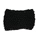 Voberry®Lady's Lovely Winter Crochet Flower Bow Knitted Winter Warmer Head wrap Hair accessories (Black)