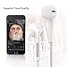 Earbuds, USTEK in Ear Headphones Wired Earphones with Mic Remote Control Tangle Free Flat Cable for Running Workout Jogging（White）thumb 4