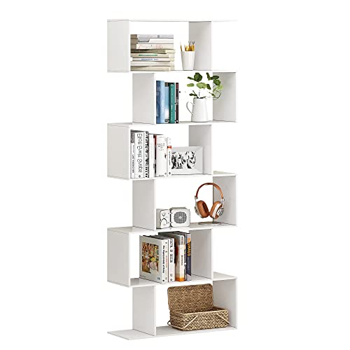Function Home Geometric Bookcase, S Shaped Bookshelf, Modern