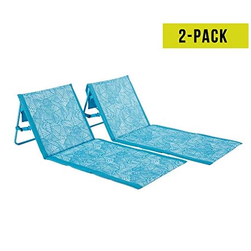 Lightspeed Outdoors 2 Pack Lounger Park and Beach Chair (Aquamarine