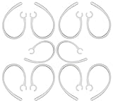 Universal Earbuds Earhooks Bluetooth Replacement Set for Plantronics Voyager Edge Wireless Bluetooth Replacement Earbuds Ear-Tips and Ear-Hook (CLEAR 10-PACK)