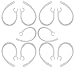 Universal Earbuds Earhooks Bluetooth Replacement Set for Plantronics Voyager Edge Wireless Bluetooth Replacement Earbuds Ear-Tips and Ear-Hook (Clear 10-Pack)