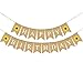 Jute Burlap Happy Birthday Banner with Sunflower Birthday Party Bunting Garland Decoration