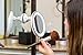Sparrow Decor Lighted Makeup Mirror 7X Daylight LED Wall Mount Mirror with Locking Suction Cup and Rotating Adjustable Tilting Arm Folds Into Travel Magnifying Mirror - Illuminated Cosmetic Mirror
