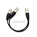 JLTPH XLR Splitter Cable, DMX Cable for Microphone, Y Cable Balanced Microphone Splitter Cord Audio Adaptor, 3Pin XLR 2 Female to 1 Male