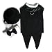 Dog Tuxedo w/ Formal Tails- Black, XXL (Chest 26-31")