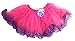 Girls Hot Pink and Purple Fairy Costume with Wings, Rosebud Wand and Tutu