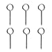 Zeltauto Screw Eyes Screw-in Eye Hooks Hold 80LBS, Nickel Steel Eyelet Screws for Wood Crafts (3 1/8 Inches, 6)