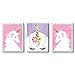 Big Dot of Happiness Rainbow Unicorn - Baby Girl Nursery Wall Art and Kids Room Decorations - Gift Ideas - 7.5 x 10 inches - Set of 3 Prints