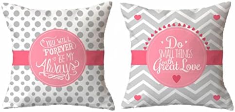 TheYaYaCafe Couple Valentine's Day Gifts 16x16 Inches Throw Cushion Covers Pillows Set of 2 for Husband Wife Girlfriend Boyfriend - You Will Always Be My Forever Love