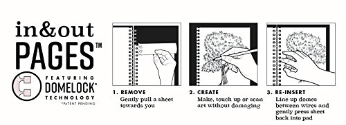 Koh-I-Noor Bristol Vellum Bright White Paper Pad with In and Out Pages, 270 GSM, 5.5 x 8.5", Side Wire-Bound, 20 Sheets per Pad (26170400413)