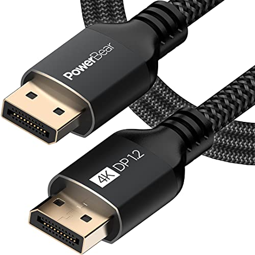 ایگرد | قیمت و خرید PowerBear 4K Displayport Cable (6 Feet) Ultra HD High  Speed Display Port Cable for Gaming Monitor, Laptop, TV \u0026 PC | Nylon  Braided Display Port 1.2 4K