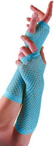 FNA FashionsLadies Fishnet Long & Short Finger less Gloves Fancy Dress Party Accessory