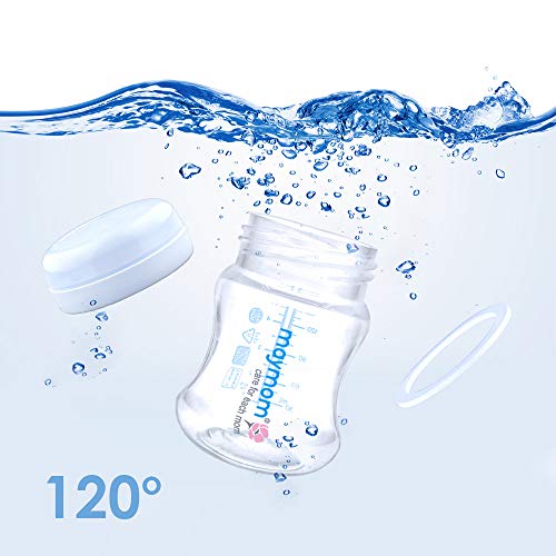 Maymom WideMouth Milk Storage Collection Bottle with Travel Cap and Sealing Ring ; Can Replace