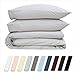 California Design Den 3 Pc King Size Duvet Cover Set -Winner Good Housekeeping Best Bedding Awards 2025, 400 Thread Count, 100% Cotton,Sateen Duvet Cover Cotton,Button Closure,Corner Ties - Light Grey