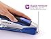 Bostitch Office InPower Spring-Powered Premium Desktop Stapler - One Finger, No Effort, Blue/Silver (1118)