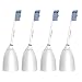 Brushmo Sensitive Replacement Toothbrush Heads compatible with Sonicare e-Series HX7052, 4 pack, fits Sonicare Advance, CleanCare, Elite, Essence and Xtreme Brush Handles