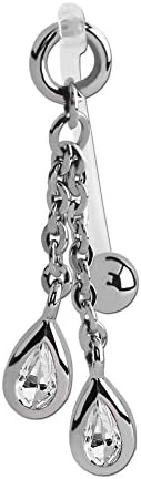 Bioflex VCH Jewellery with Surgical Steel Jewelled Chain - Crystal