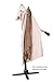 C-Hopetree Large Patio Umbrella Cover for 7ft to 11ft Offset Cantilever Outdoor Umbrellas, Waterproof, with Zipper and Rod, Beige