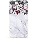iPhone 8 Plus Case,iPhone 7 Plus Case,VIVIBIN Cute Floral and Grey Marble for Women Girls Clear Bumper Soft Silicone Rubber TPU Cover Slim Fit Protective Phone Case for iPhone 7 Plus/iPhone 8 Plus