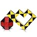 Snake Speed Cube Puzzle Fidget Cube Toy 2PCS Twisty Puzzle Twist Magic Ruler Cube Christmas Gifts Stocking Stuffers Easter Basket fillers