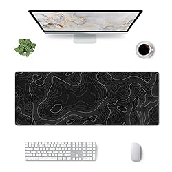 Bzu Topographic Contour Extended Big Mouse Pad