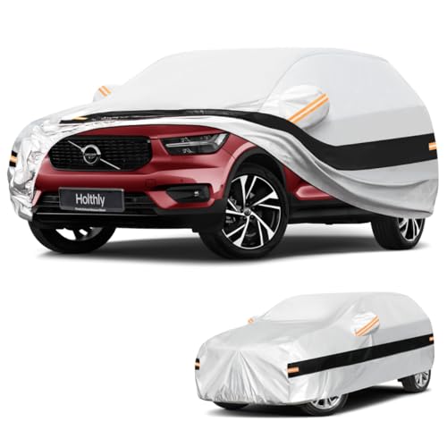 Holthly SUV Car Cover Fit for Volvo XC40 (2018-2026) 10 Layers Full Tarpaulin 100% Waterproof Car Cover Dust Wind Rain UV Protection