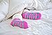 Pudus Heart Pink Cozy Winter Slipper Socks for Women and Men with Non-Slip Grippers and Faux Fur Sherpa Fleece - Adult Regular Fuzzy Socks