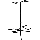 Monoprice Tripod Adjustable Double Guitar Stand - For Use With Electric/Acoustic Guitar &amp; Bass - Stage Right Series
