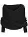 Verdusa Women's Autumn Off Shoulder Cross Scarf Sweater