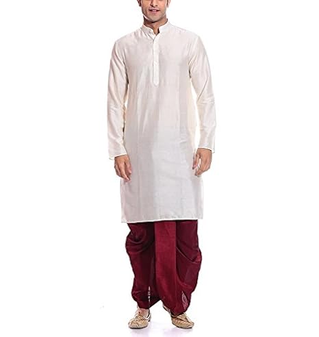 Royal Men's Silk Blend Dhoti Kurta Set