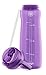 Pogo BPA-Free Plastic Water Bottle with Flip Straw, Purple, 32 oz/Standard