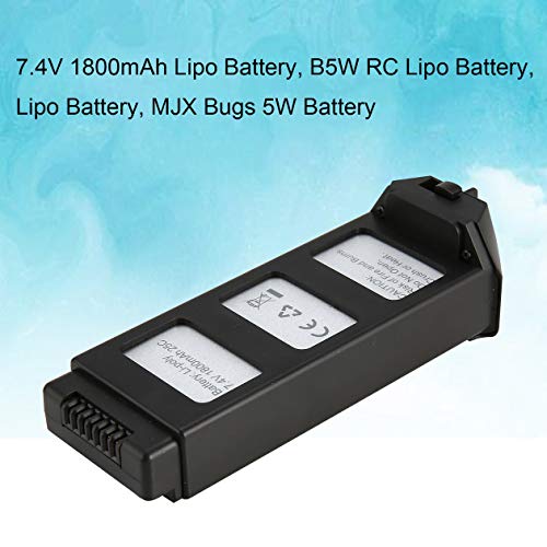 Heraihe 7.4V 1800mAh Li-po Battery with 4 in 1 Charger for MJX Bugs 5W B5W RC Drone Quadcopter Aircraft UAV Spare Part Accessories