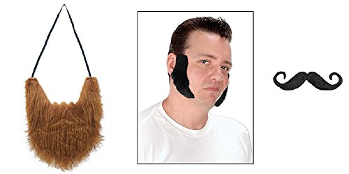 Halloween Costume Facial Hair Accessories Beard, Mustache and Sideburns Mutton chops