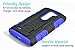 LG K7 Case, LG Tribute 5 Case, LG Escape 3 Case, LG K8 Case, Starshop [Dual Layers] with Kickstand and [Premium Screen Protector] With Locking Belt Clip Blue