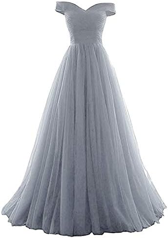 VICKYBEN Women's A-Line Tulle Prom Formal Evening Homecoming Dress Ball Gown