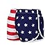 VBRANDED Men's American Flag Side Split Running Shorts Medium Red/White/Blue