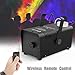 KUPPET 1500 CFM Fog Smoke Machine-400W Portable Stage Effect Machine w/Wireless Remote Control for Halloween, Holidays, Parties, Weddings, Live Concerts, Theaters etc-Metal Black
